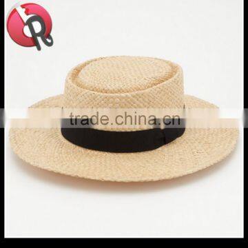 Summer Straw Raffia big brim porkpie hat