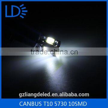 High Power 5730 10smd Canbus Led Bulb Light T10 Led