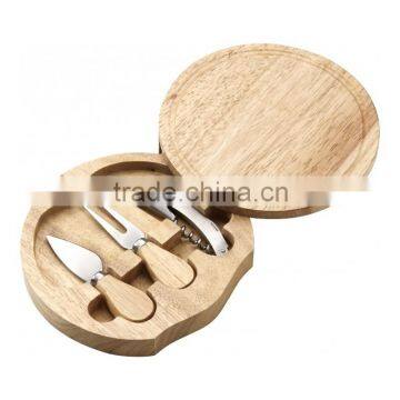 Hot Sale Round Wooden Board Cheese Set