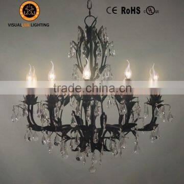 Traditional Leave Chandelier Lighting IC4061-10ADA Chandelier Crystals Ceiling Lighting Ceiling Lamp