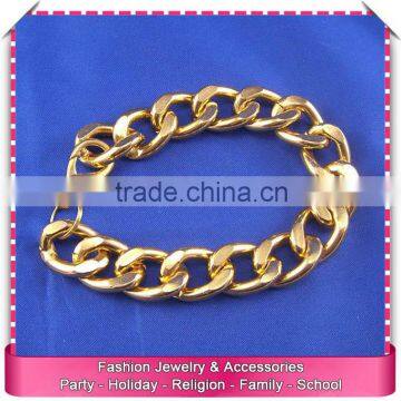 Cheap wholesale mens stainless steel bracelets, hot sale weight imitation gold bracelet