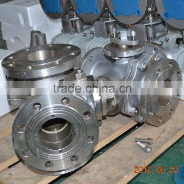 3 Way Flange Connection SS316 Electric Ball Valve photo-3