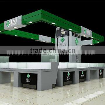 Korean jewelry store furniture used wooden showcase for jewelry display set