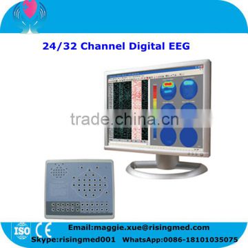 electroencephalogram 24 hours continuous recording 24 or 32 Channel Digital EEG mapping machine for Neurology