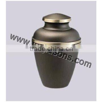 good quality metal solid design urns for home used | black urns for cremation