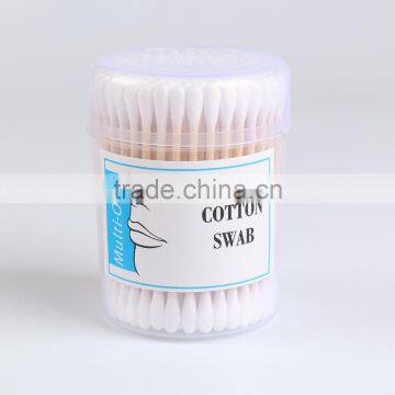 120pcs manufacturer OEM in round box bamboo ear stick cotton buds ML004