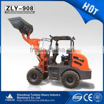 China multi-function mini agricultural farm and garden use tractor type front end loader ZLY908