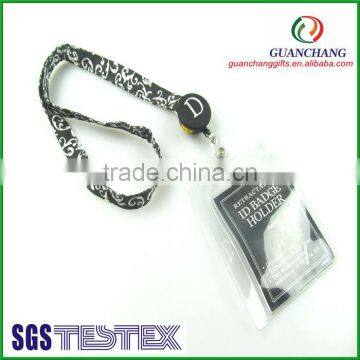 New products on china market satin ribbon lanyard with badge reel,novel products to sell