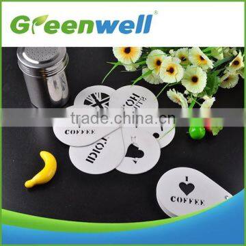 FDA/ LFGB/ DGCCRF certification Promotional various shape cappuccino coffee stencils