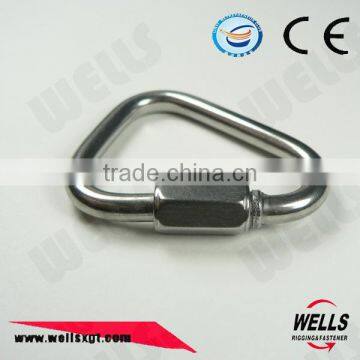 Rigging Hardware Stainless Steel Triangle nickel Plated Delta Shaped Quick Link For Wire Rope