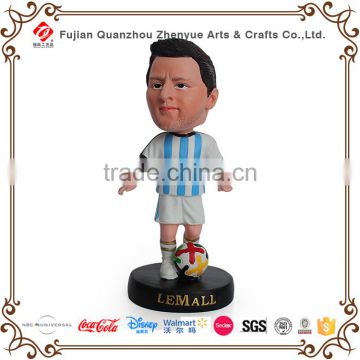 Resin sport player Messi bobble head