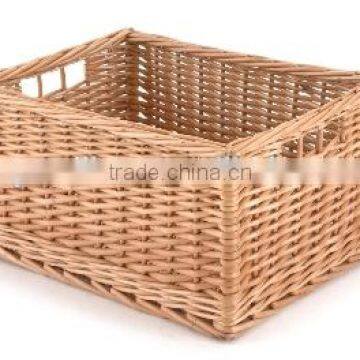 wholesale deep storage wicker basket, rectangle or round shape wicker storage baskets