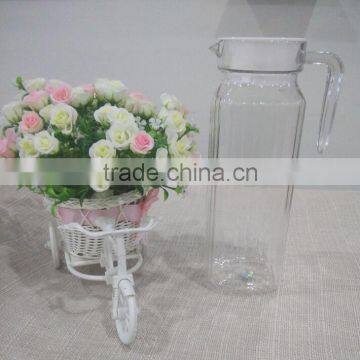 800ml Stripe Square Galss Kettle With Plastic Lid Glass Jug With Lid photo-2