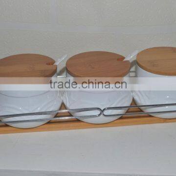 Hot Sale High Quality 2015 New Style Bone Porcelain Canisters/pepper Bottle Sets/3pcs Ceramic Canister Sets photo-2