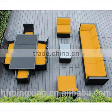 Outdoor patio resin wicker rattan low price sectional sofa set and dinner sofa set