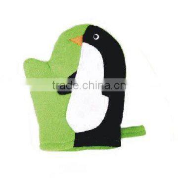 lovely bath glove with fingers suit for child