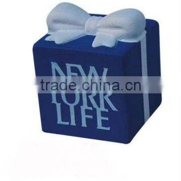 PU gift box/gift box stress reliever/anti stress gift box/squeez ball / promotional soft toy/ PU foam toy