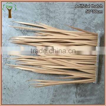 Artificial thatch for outdoor landscape roof decor with fire retardant