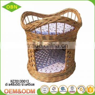 China Custom Nice Quality Beautiful Antique Pet House Wicker Dog Bed Indoor Cat House for Sale photo-6