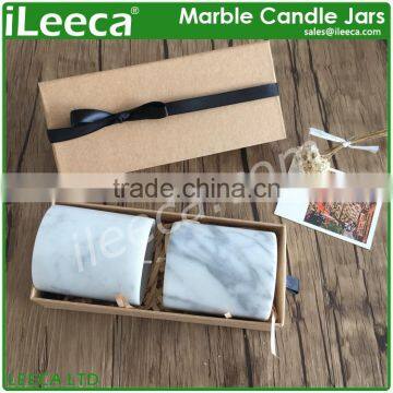 Mini carrara stone candle holders for multipurpose use