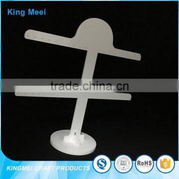 2017 New Fashion Milky White Acrylic Jewelry Display Stand photo-3