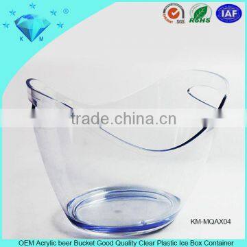 OEM Acrylic beer Bucket Good Quality Clear Plastic Ice Box Container