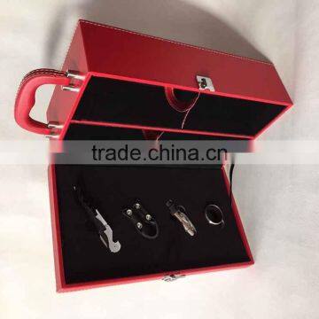 K0592-4PU Leather Wine Gift Box 2bottles