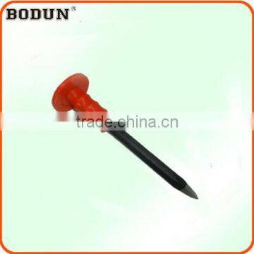 H6002 Stone chisel with red rubber handle flat head