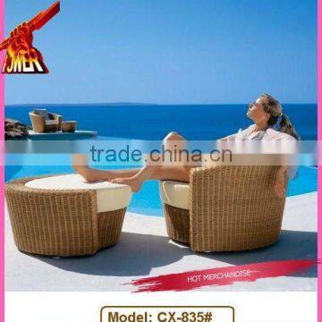 rattan sofa set footrest