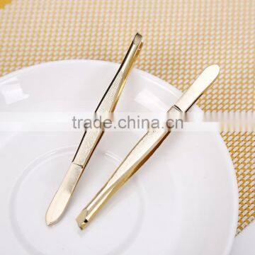 Gold Plating Mirror Polishing Factory Price High Quality Eyebrow Tweezer in Beauty Salon photo-5