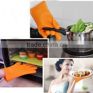 Multi Using Silicone Heat Resistant Dishwashing Cooking Grill Gloves photo-5