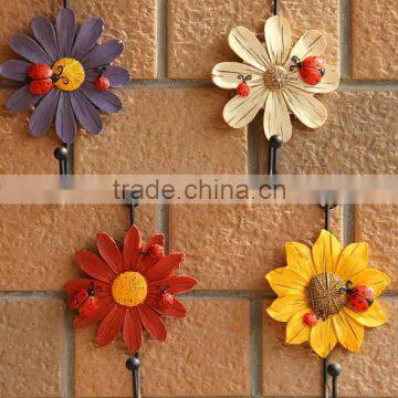 Creative Resin Wall Hook Home Decorative Wall Hook Flowers Wall Hook photo-4