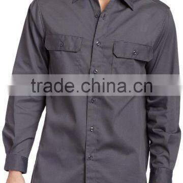 Men's long sleeve work shirt button front