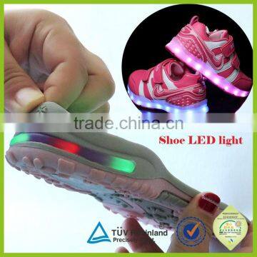 Clear Handmade Cut sew on shoe LED flashing badges