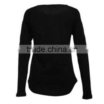 New Design Fashion Cotton Knitting Cotton Long Sleeves Fabric Combination Direct Manufacturer High Quality Skirt Matching Blouse photo-4