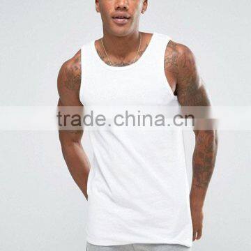 Cheapest New Design Custom Manufacture White Color Sleeveless Gym Wear Comfortable Spandex Cotton Fashion Men's Tank Tops