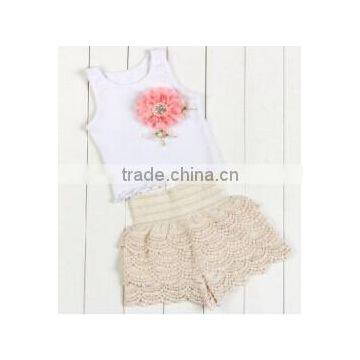 2017 high quantity baby spring/summer outfits lace petti set