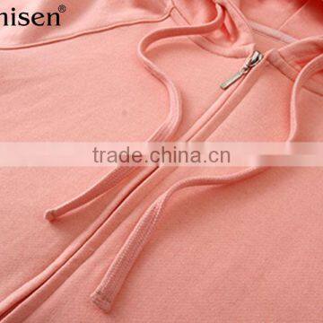 Garment Manufacturer Custom Boutique Cvc Fleece Long Sleeves With Hoodies Women's Coat photo-3