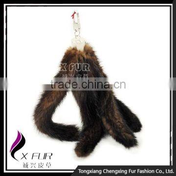 CX-R-20 2016 New Fashion Handmade Mink Tail Fur Metal Keyring photo-3