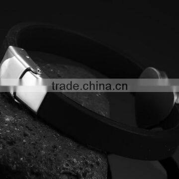 2016 New Personality Bracelet & Bangle Genuine Silicone Men Bracelet photo-2