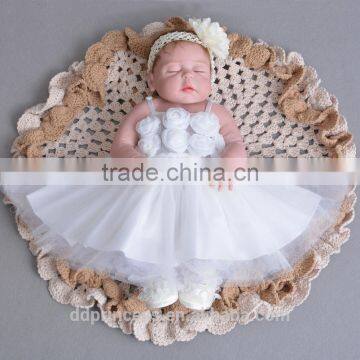 Baby Girls Birthday Dress Party Wedding Clothing Pink White Suspender Designer Dresses photo-6