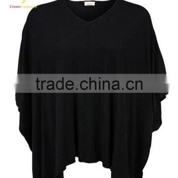 Fashion Knitted Pattern Cashmere Poncho Wraps Sweater Design photo-5
