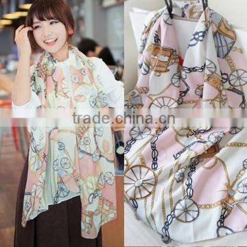Fashion Women's Wheel Pattern Chiffon Type of Scarf for Women 13420 photo-3