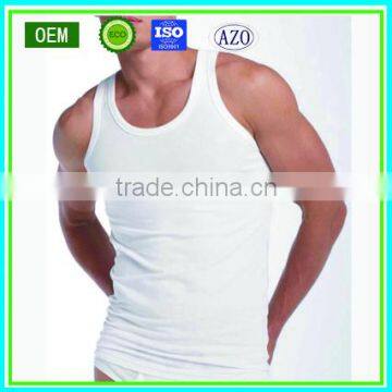 95% cotton and 5% spandex mens white vest
