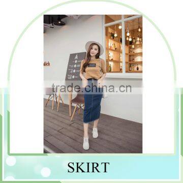 latest design new style summer tight jeans skirt long skirt for ladies