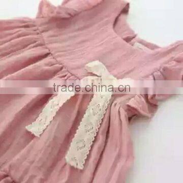2016 High Quality Pink Latest Design Children Summer Dress for Girls photo-2