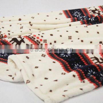 Christmas Decor Moose Pattern Printed Sherpa Blankets photo-2