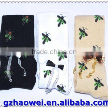 Little Bowknot & Dragonfly Printed Young Girls Tights photo-2