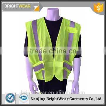 HV yellow mesh reflective logo sew-on tape fluorescent vest