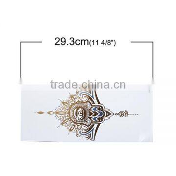 Paper Removable Waterproof Temporary Sternum Tattoo Sticker Body Art Golden Eye Pattern Temporary Tattoo Paper photo-2
